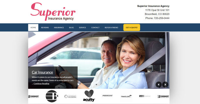Superior Insurance Website